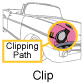This figure represents how to define the clipping path by using the Shape object