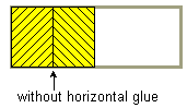 Without horizontal glue
