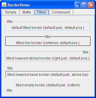 BorderDemo：标题边框