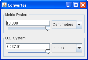 Metal 外观中的 Converter 屏幕截图