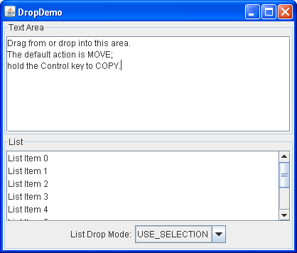 DropDemo 屏幕截图