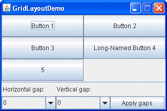 使用 GridLayout 的 GUI 的图片