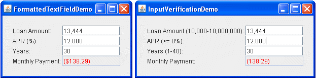 InputVerificationDemo 和示例，演示