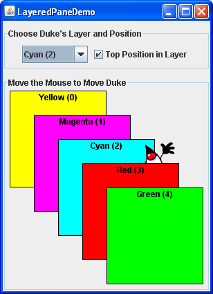 LayeredPaneDemo 的快照