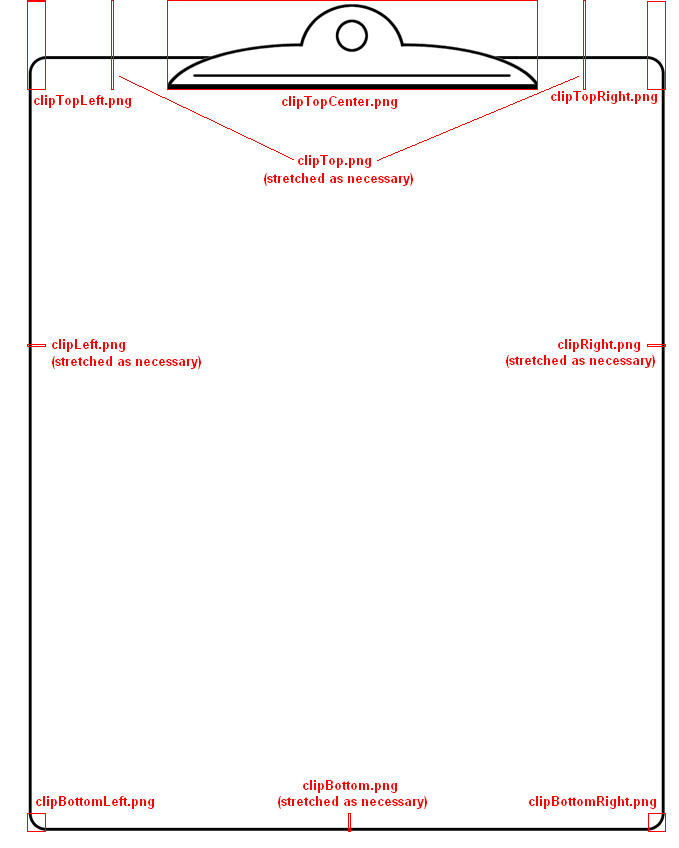 Diagram showing how the auxiliary images were used in the printed output