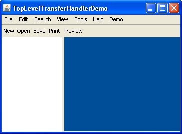 TopLevelTransferHandlerDemo 演示的快照。