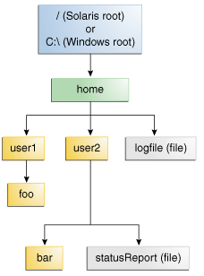 Sample directory structure