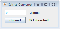 该图显示了完整的 CelsiusConverter 应用程序。