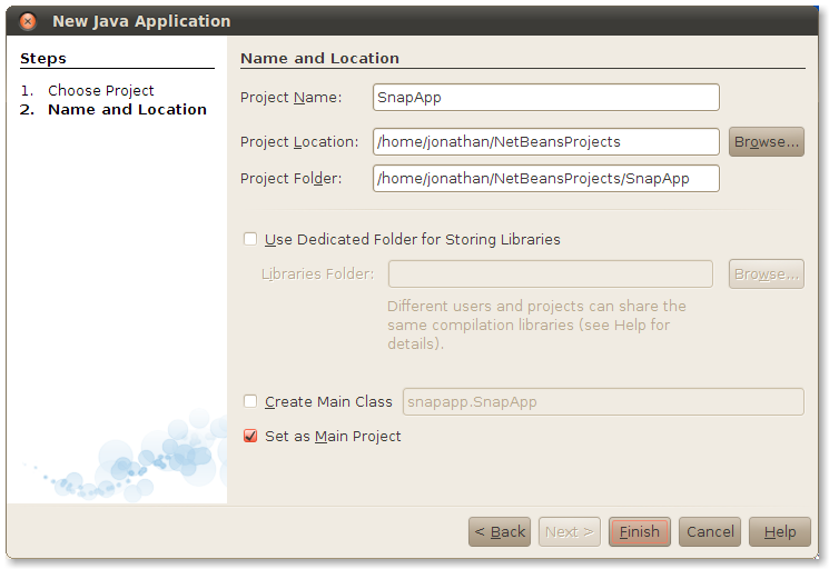 Enter a project name