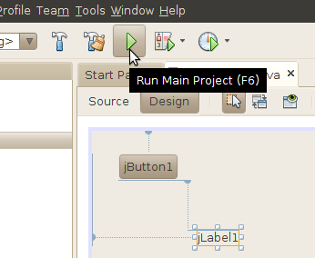 The Run Main Project button