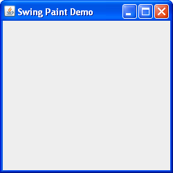 以 Swing Paint Demo 为标题的空 JFrame 的图