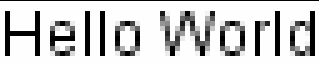This figure represents an antialiasing hint for the Hello World string.