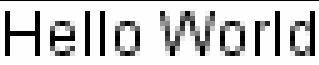 此图表示 Hello World 字符串 的抗锯齿提示。