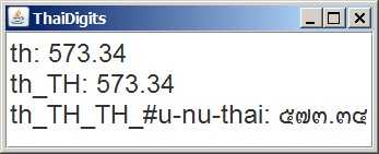 Sample ThaiDigits.java 的屏幕截图